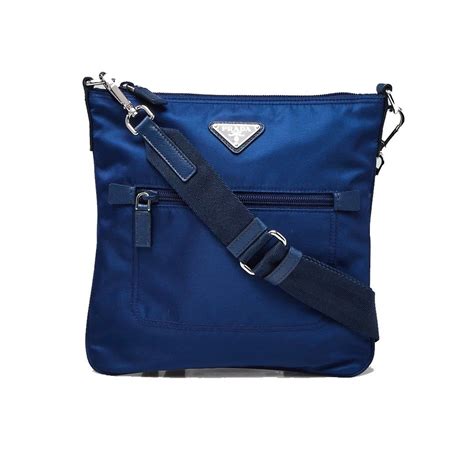 prada small nylon crossbody bag blue|Prada small bag price.